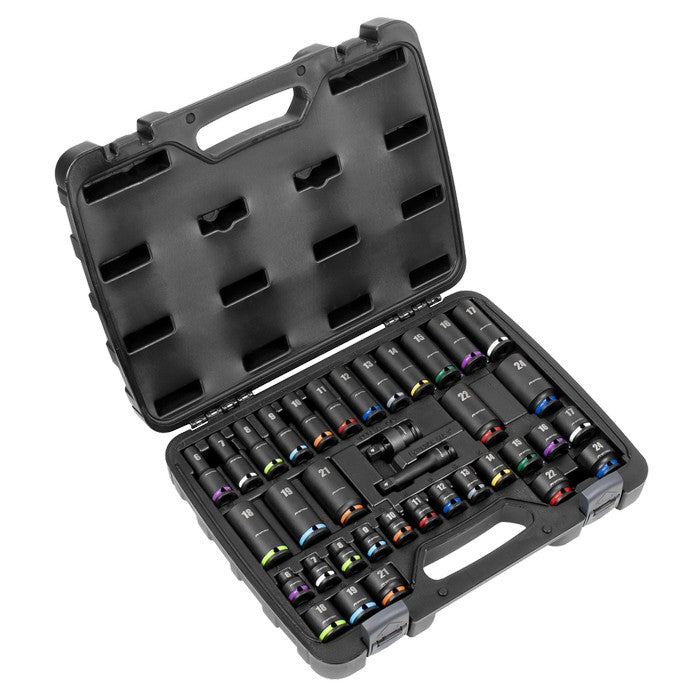 Impact Socket Set 3/8"Sq Drive 36pc