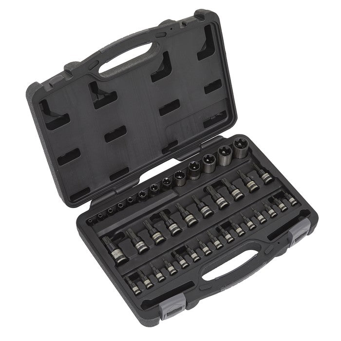 TRX-Star* & Security Socket Bit Set 38pc 1/4",3/8"&1/2"Sq Dr