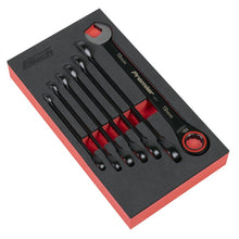 Sealey Premier Black Combination Ratchet Spanner Set 7pc