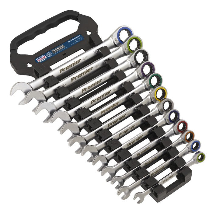 Combination Ratchet Spanner Set 12pc Metric - Platinum