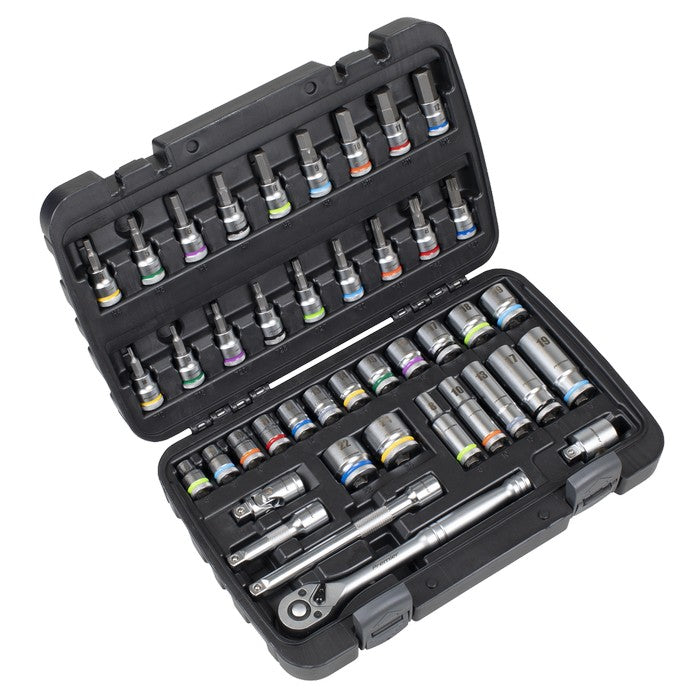 42pc 3/8"Sq Drive Socket & Socket Bit Set