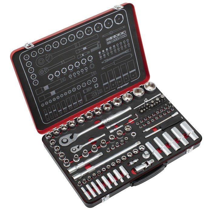 Socket Set  1/4" & 1/2"Sq Drive 108pc - Premier Platinum