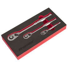 Ratchet Wrench Set 3pc Pear-Head Flip Reverse - Premier Plat
