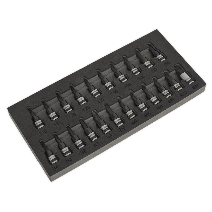 TRX-Star/Hex/Spline Socket Bit Set 22pc 3/8"Sq Drive