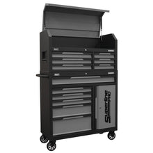 Superline Pro® 12 Drawer & Cupboard Toolchest Stack - Grey