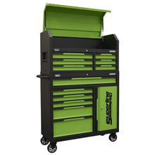 Topchest & Rollcab Combination 12 Drwr & 1 Dr Cupbd - Green
