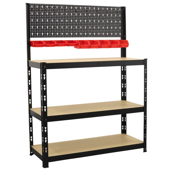 Sealey steel workbench with pegboard