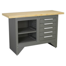 Heavy-Duty Workbench with 5 Drawers