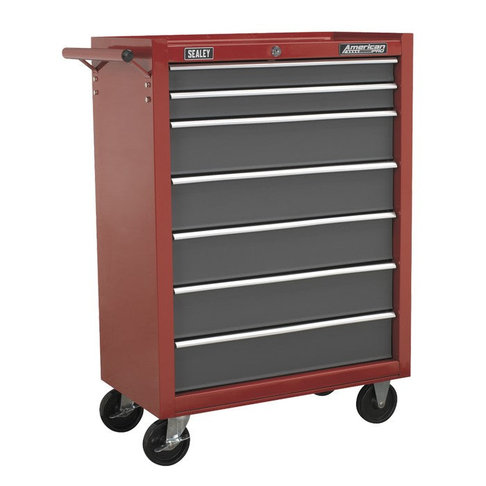 Sealey American PRO® Rollcab 7 Drawer - Red/Grey