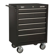 Rollcab 6 Drawer with Ball-Bearing Slides - Black