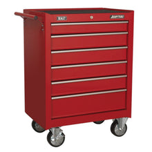 Rollcab 6 Drawer with Ball-Bearing Slides - Red