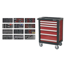 Rollcab 6 Drawer with Ball-Bearing Slides + 298pc Tool Kit