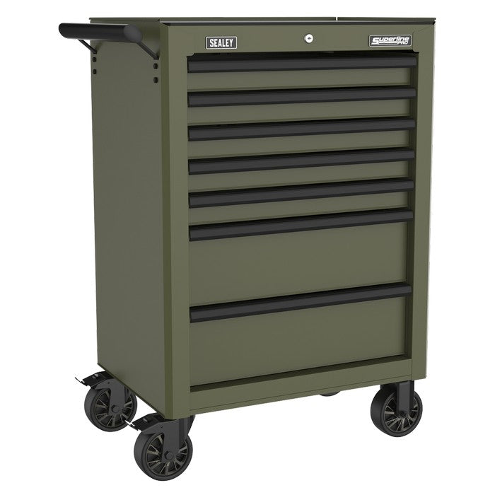 Sealey Superline PRO® Heavy-Duty Rollcab 7 Drawer - Khaki