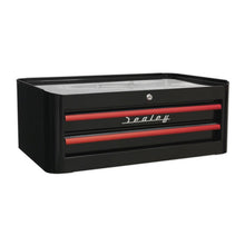 Sealey Mid-Box 2 Drawer Retro Style - Black/Red Anodised Draw Pulls