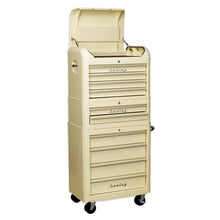 Sealey Retro Style Topchest,Mid-Box & Rollcab Combo 10 Drawer Cream