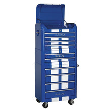 Sealey Retro Style Combination 10 Drawer - Blue/White Stripes