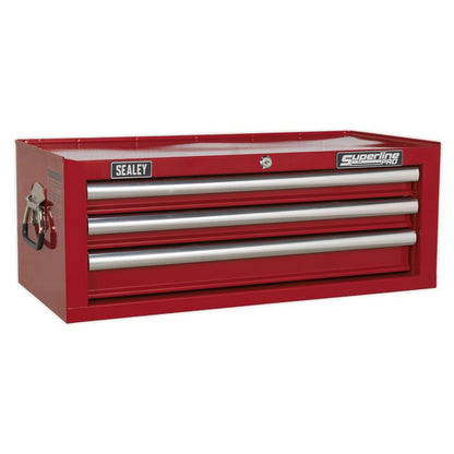 Sealey Superline PRO® Mid-Box Tool Chest 3 Drawer - Red