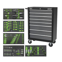 Rollcab 8 Drawer with 145pc Tool Kit - Black/Grey