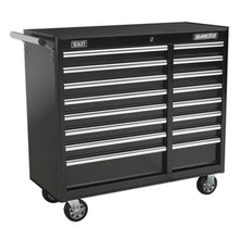Superline PRO® Heavy-Duty Rollcab 16 Drawer - Black
