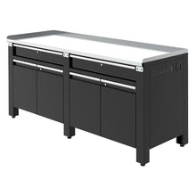 Heavy-Duty Workbench, Galvanised Steel Worktop, 2 Drawers