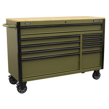Superline PRO® Mobile Trolley with Wooden Worktop & Power Bar 10 Drawer 1320mm