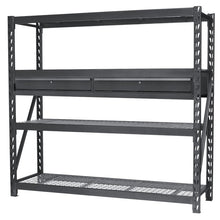 Sealey Heavy-Duty Racking Unit With 4 Mesh Shelves - Double Drawer