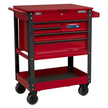 Heavy-Duty Mobile Trolley with 5 Drawers and Lockable Top