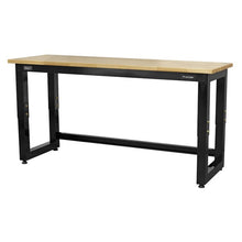 Steel Adj. Workbench with Wooden Worktop 1830mm Heavy-Duty