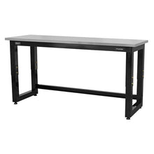 Steel Adj. Workbench with S/Steel Worktop 1830mm Heavy-Duty