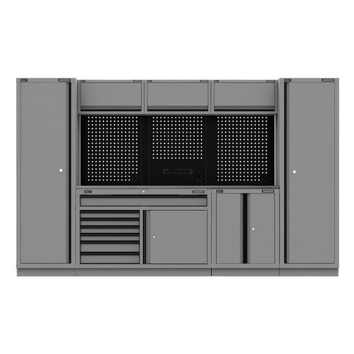 Storage System with Stainless Steel Worktop 3.24m