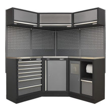 Superline PRO® Corner Storage System with Stainless Worktop 1.55m