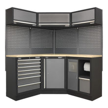Superline PRO® Corner Storage System with Wood Worktop 1.55m