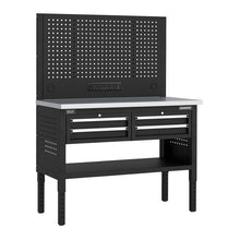 Modular Workbench with 4 Drawers Stainless Steel Worktop