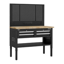 Modular Workbench with 4 Drawers Wooden Worktop