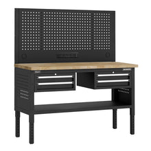Superline PRO® Modular Workbench with 4 Drawers, Wooden Top