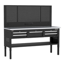 Superline PRO® Modular Workbench with 5 Drawers, Steel Top