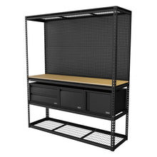 Heavy-Duty Modular Workbench & Racking Kit with 3 Storage Units