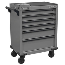 Rollcab 6 Drawer with Vice Base - Grey/Black