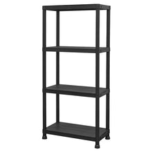 Plastic Racking Unit with 4 Shelves 25kg Capacity Per Level