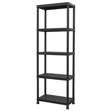 Plastic Racking Unit with 5 Shelves 25kg Capacity Per Level