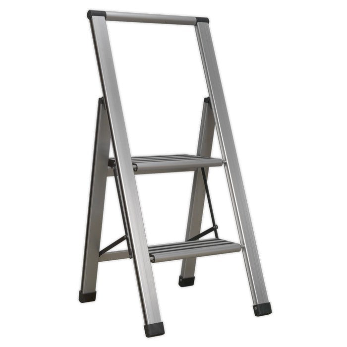 Aluminium Prof Folding Step Ladder 2-Step 150kg Capacity
