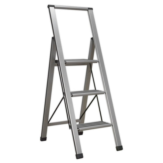 Aluminium Prof Folding Step Ladder 3-Step 150kg Capacity