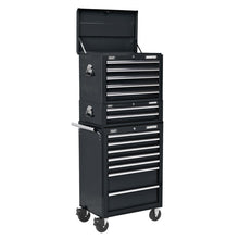 Sealey Topchest, Mid-Box & Rollcab Combination 14 Drawer - Black