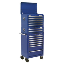 Sealey Topchest, Mid-Box & Rollcab Combination 14 Drawer - Blue