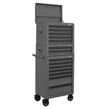 Sealey Topchest, Mid-Box & Rollcab Combination 14 Drawer - Grey