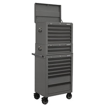 Topchest, Mid-Box & Rollcab Combination 14 Drawer - Grey