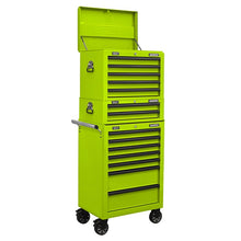 Topchest, Mid-Box & Rollcab Combination 14 Drawer - Green