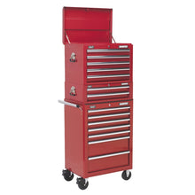 Sealey Topchest, Mid-Box & Rollcab Combination 14 Drawer - Red