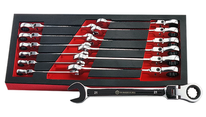 Flexi Ratchet Spanner Set 13 Pieces 8-21mm Britool Hallmark