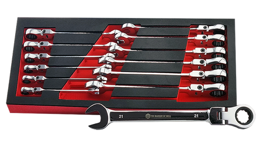 Flexi Ratchet Spanner Set 13 Pieces 8-21mm Britool Hallmark
